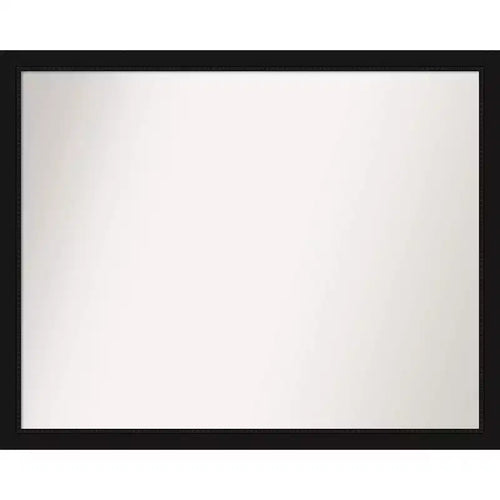 Amanti Art 30" x 24" Non-Beveled Avon Black Narrow Wall Mirror : Modern Style, Polystyrene Frame