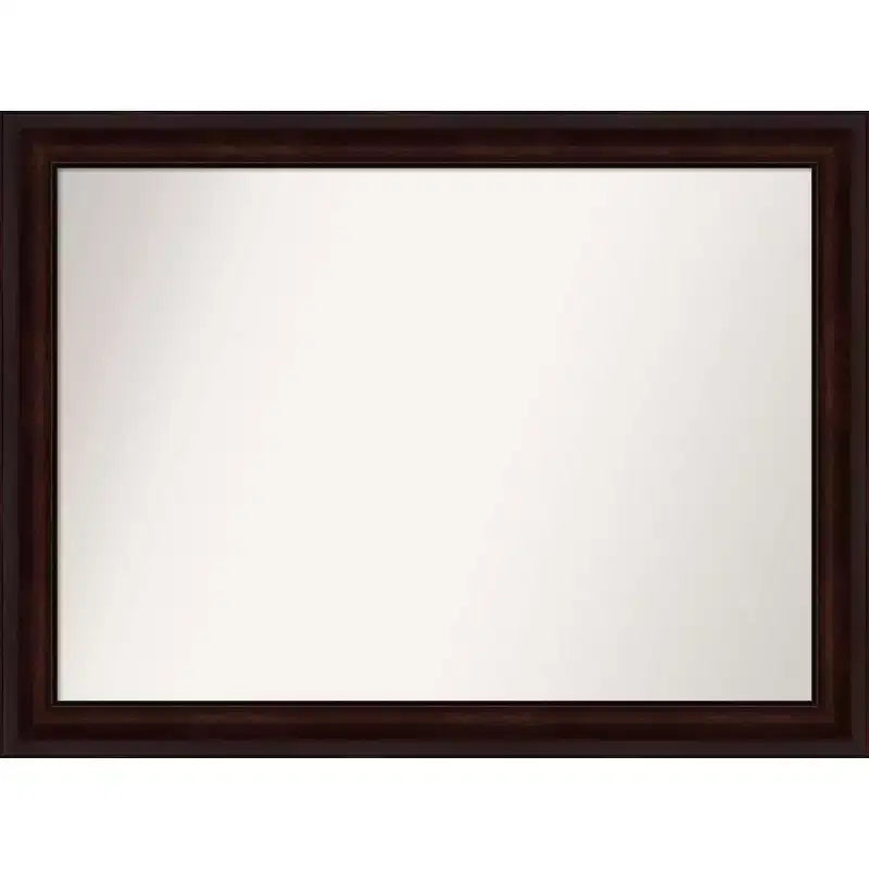 43" x 32" Non-Beveled Coffee Bean Brown Wall Mirror - Amanti Art