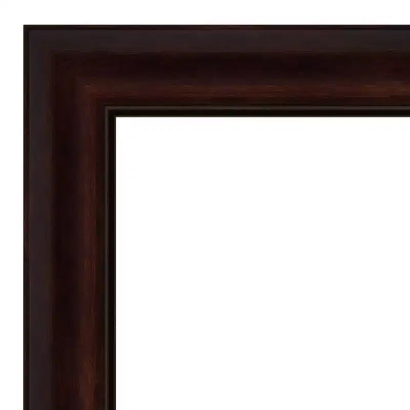 43" x 32" Wandspiegel in Kaffeebohnenbraun, ohne Facettenschliff