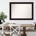Espejo de pared marrón grano de café, sin bisel, de 43" x 32"