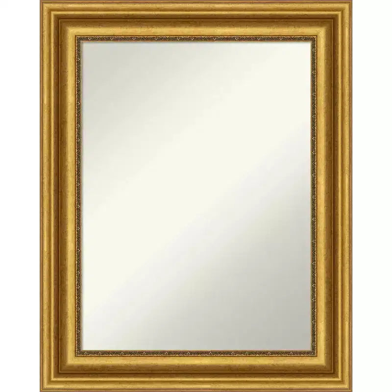 24" x 30" Non-Beveled Parlor Gold Wall Mirror - Amanti Art: Antique Style, Vanity, Polystyrene Frame