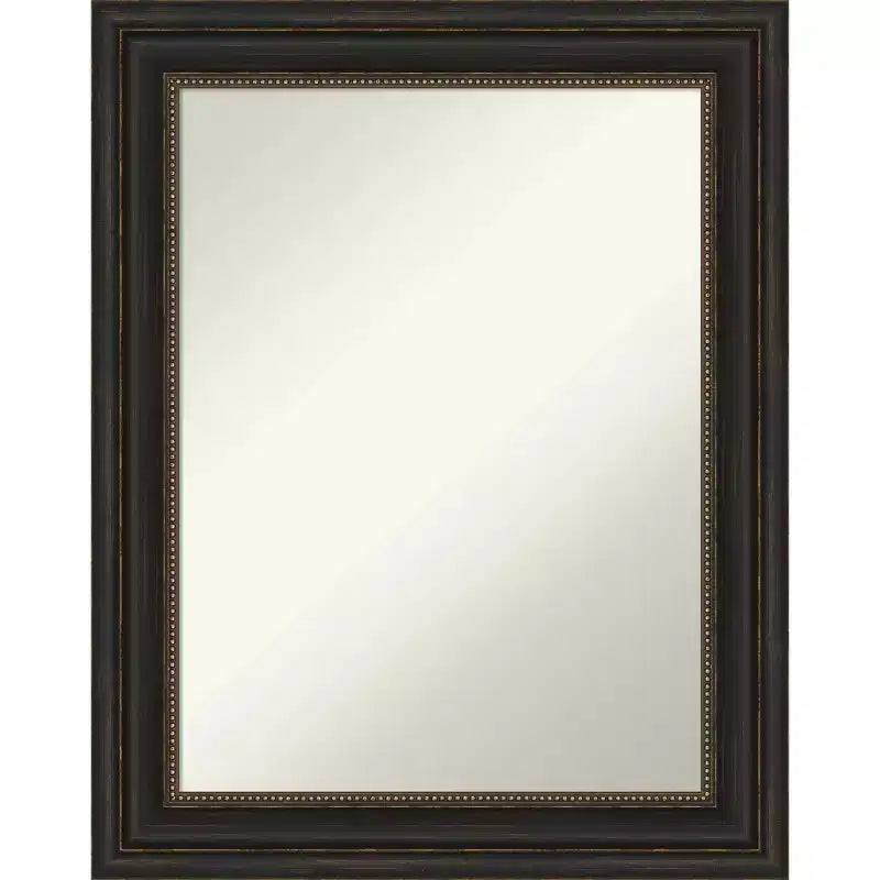 23" x 29" Non-Beveled Accent Bronze Wall Mirror - Amanti Art: Modern Rectangular, Polystyrene Frame, Includes Mounting Hardware