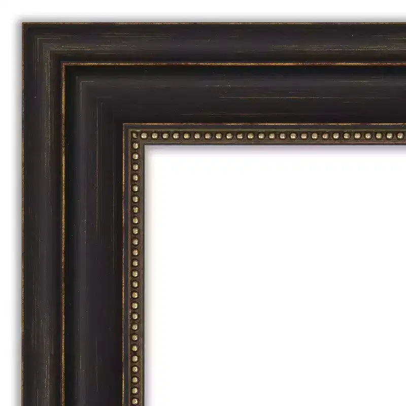 23" x 29" Dekorativer Wandspiegel in Bronze, ohne Facettenschliff, modern und rechteckig, Rahmen aus Polystyrol, Montagematerial inklusive