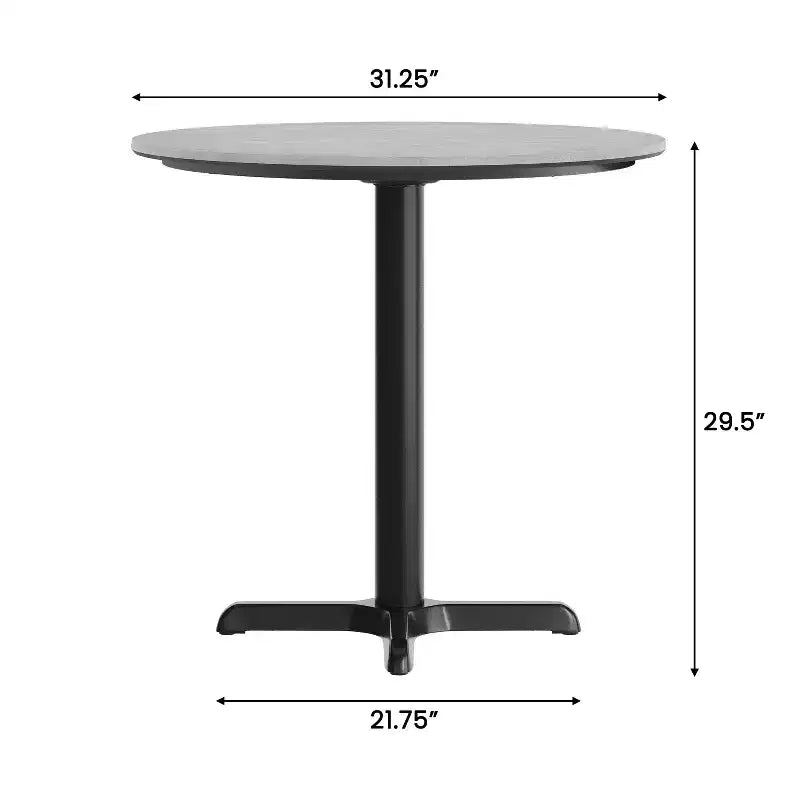 Tablero con tecnología y base en X a la altura de una mesa