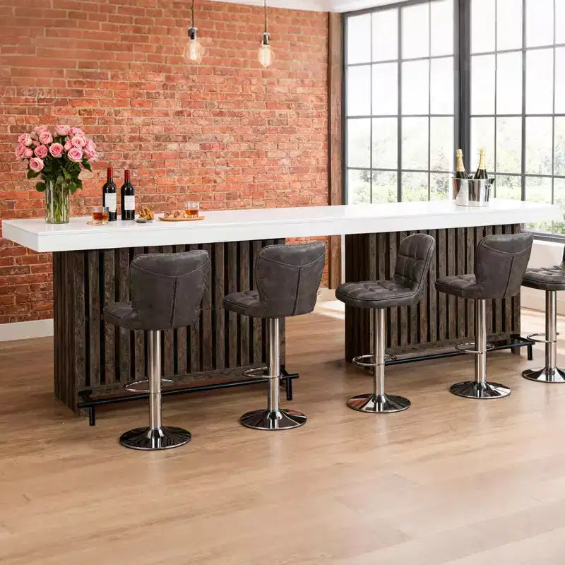 63 in, mesa alta de madera de estilo rústico moderno, con reposapiés y almacenamiento de 2 niveles, para cocina y comedor, madera rústica blanca