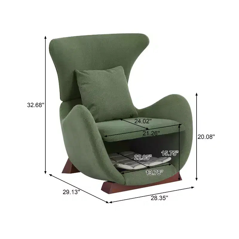 Sillón decorativo apto para mascotas con rincón integrado para gatos, sillón moderno de doble capa, acogedor y cómodo, con cama para mascotas