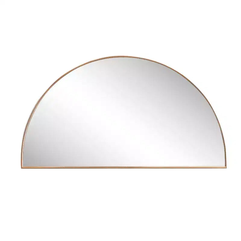 Miroir mural en demi-cercle avec cadre en métal