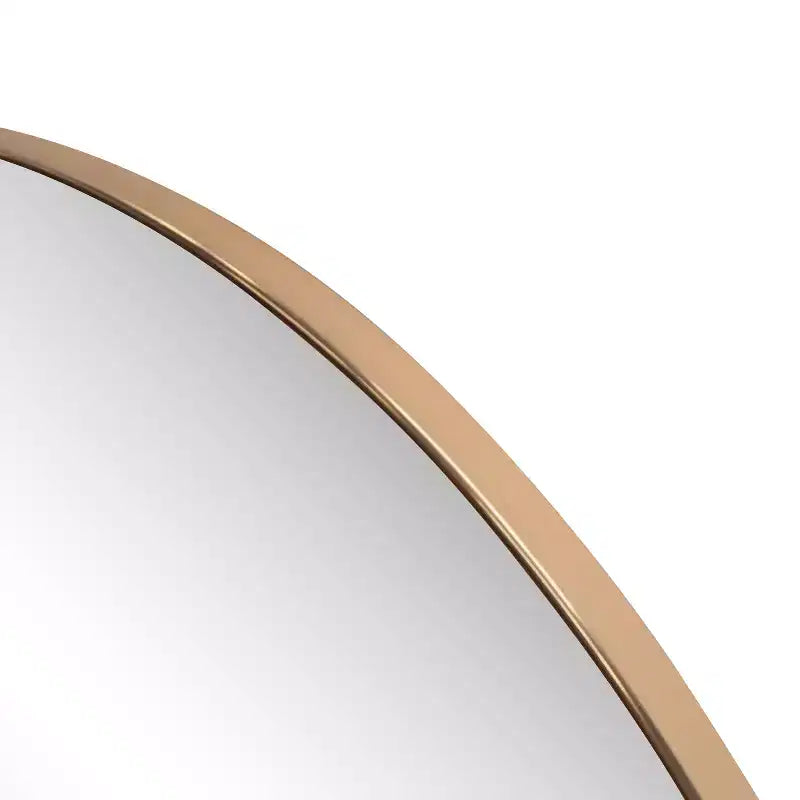 Miroir mural en demi-cercle avec cadre en métal