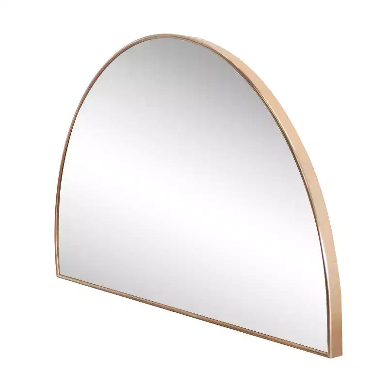 Miroir mural en demi-cercle avec cadre en métal