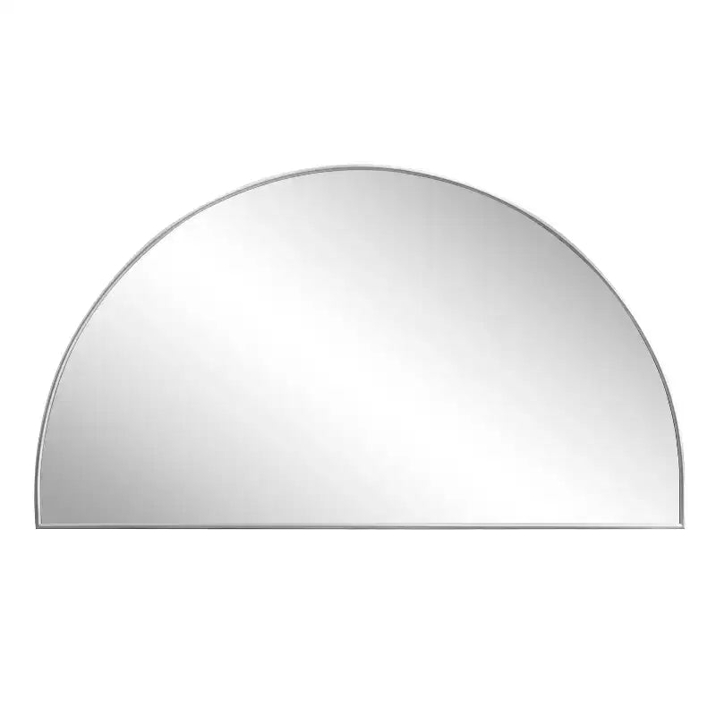 Miroir mural en demi-cercle avec cadre en métal