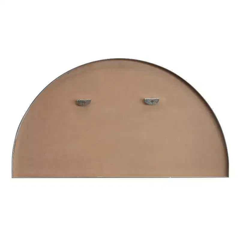 Miroir mural en demi-cercle avec cadre en métal