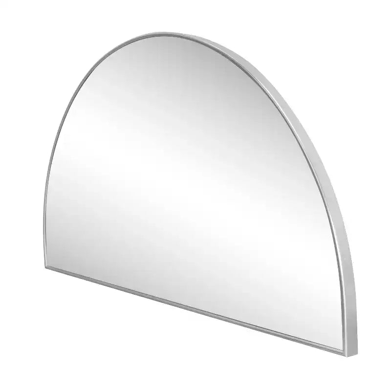 Miroir mural en demi-cercle avec cadre en métal