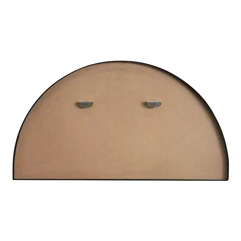Miroir mural en demi-cercle avec cadre en métal