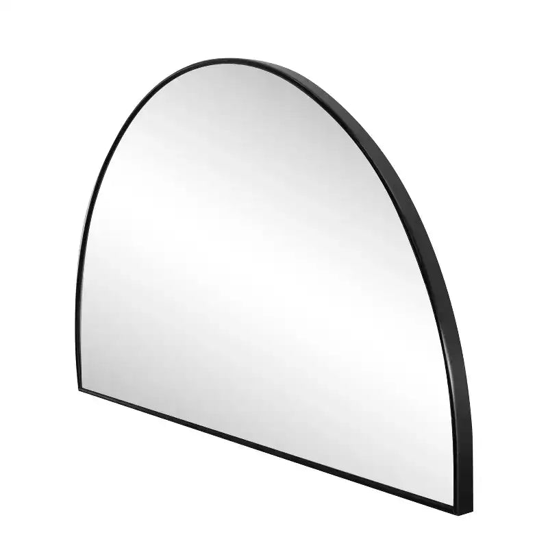 Miroir mural en demi-cercle avec cadre en métal