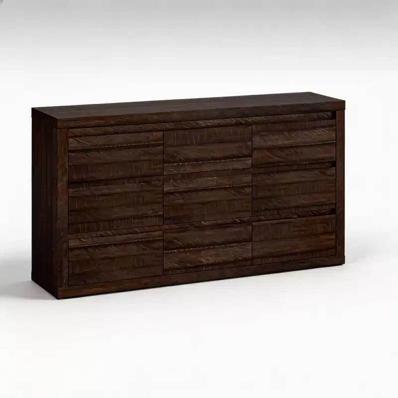 Moderne Schlafzimmerkommode mit 9 Schubladen, breite Schubladenkommode mit Kippsicherung, Holzschrank und TV-Ständer für Kleiderschrank, Wohnzimmer