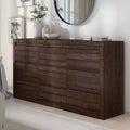 Modern 9 Drawer Dresser for Bedroom, Wide Chest of Drawers with Anti-Tipping Device, Wooden Storage Cabinet and TV Stand for Closet, Living Room