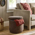 Pouf de rangement pivotant classique de style rétro