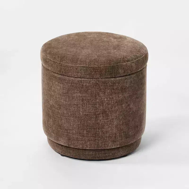 Pouf de rangement pivotant classique de style rétro