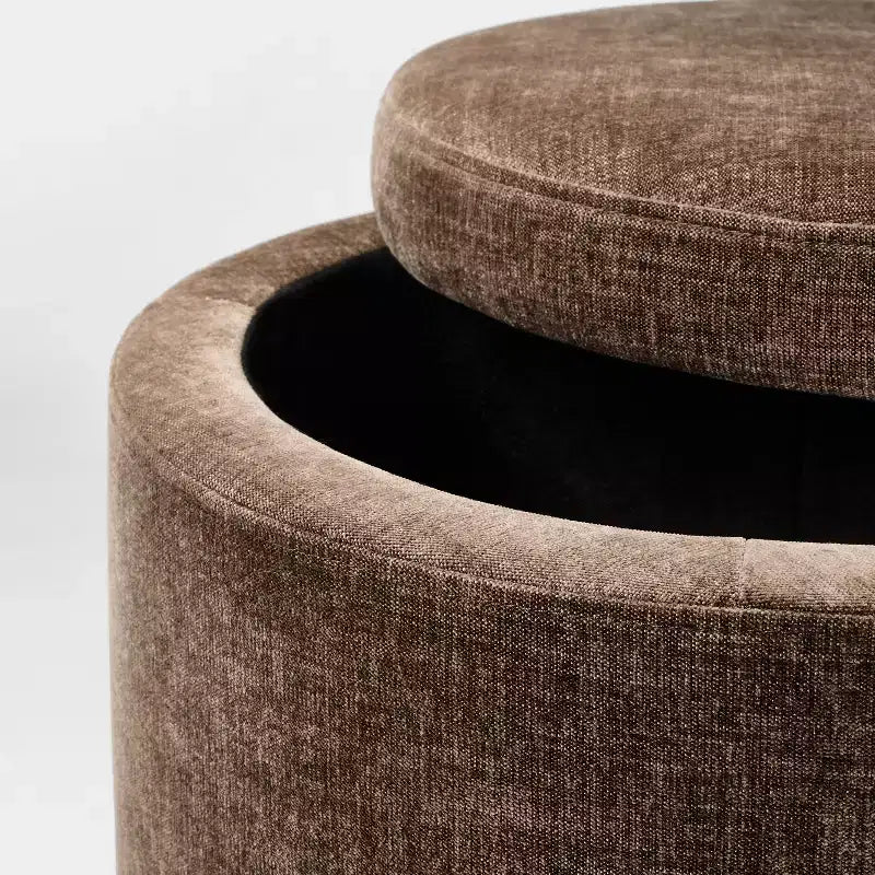 Pouf de rangement pivotant classique de style rétro