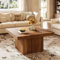 Table basse en bois pour salon, table basse carrée moderne de 35.43, meuble d’appoint de style rustique pour thé ou cocktails, pour petit espace et bureau