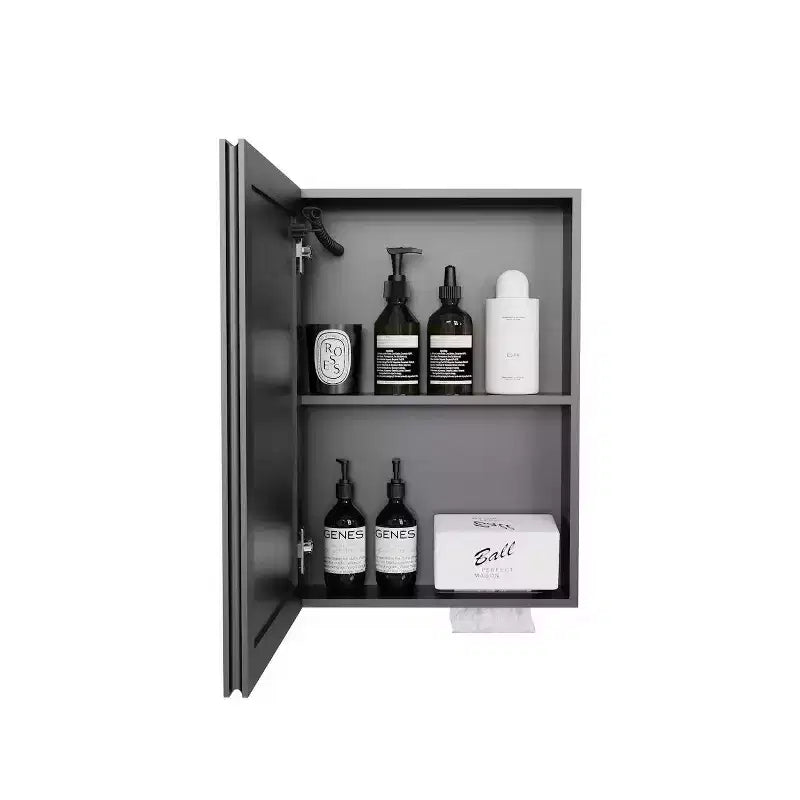 Aluminium-Medizinschrank mit Spiegel und Beleuchtung, 16 in. B x 22 in. H, beschlagfrei, einfach zu montieren