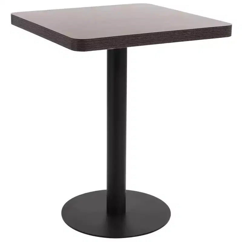 vidaXL Bistro Table Dark Brown MDF 23.6 x 23.6 in Sleek Bistro Table