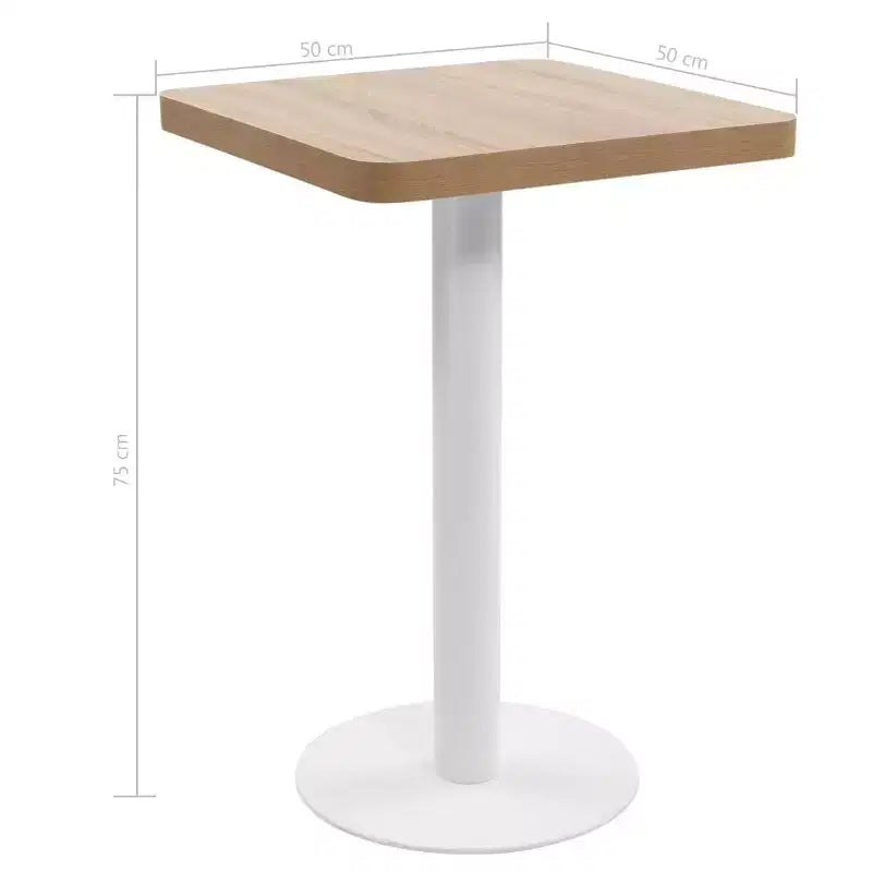 Bistro-Tisch aus dunkelbraunem MDF, 23.6 x 23.6 in, eleganter Bistro-Tisch
