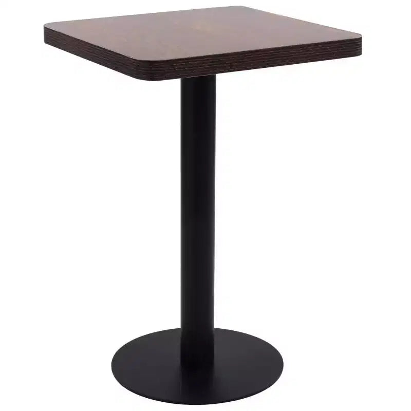 Bistro-Tisch aus dunkelbraunem MDF, 23.6 x 23.6 in, eleganter Bistro-Tisch
