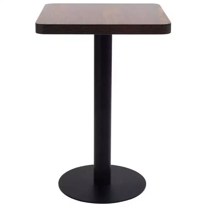 Bistro-Tisch aus dunkelbraunem MDF, 23.6 x 23.6 in, eleganter Bistro-Tisch