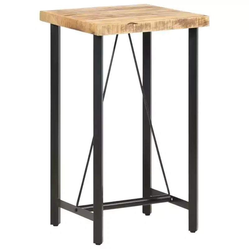 Bartisch aus braunem, rustikalem Mangoholz, langlebig, rechteckig