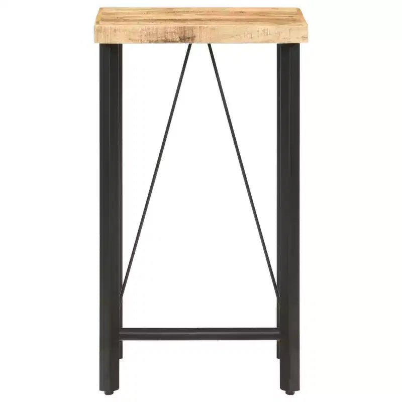 Bartisch aus braunem, rustikalem Mangoholz, langlebig, rechteckig
