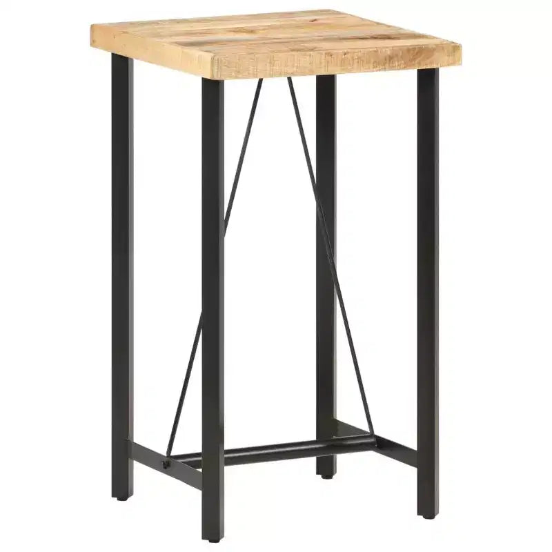 Bartisch aus braunem, rustikalem Mangoholz, langlebig, rechteckig