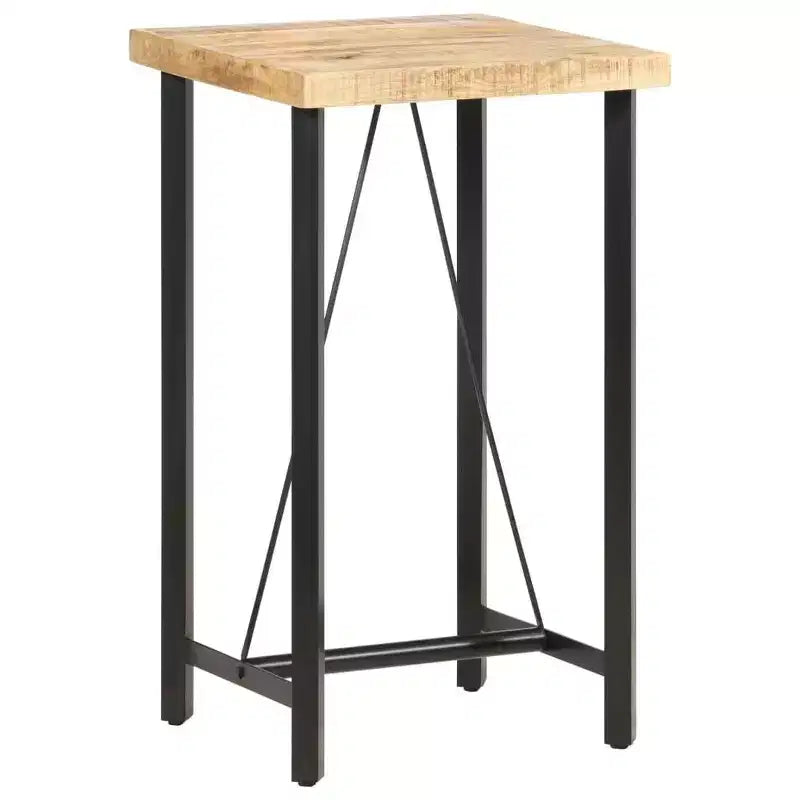 Bartisch aus braunem, rustikalem Mangoholz, langlebig, rechteckig