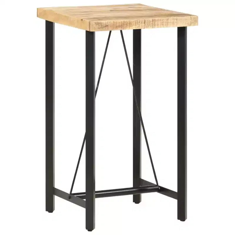 Bartisch aus braunem, rustikalem Mangoholz, langlebig, rechteckig