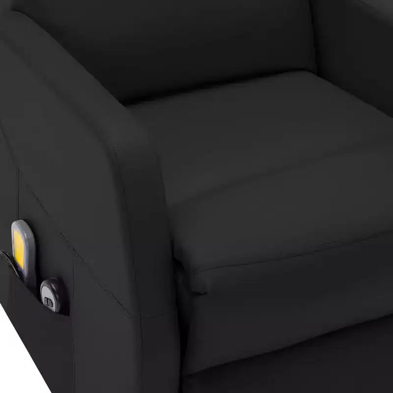 Sillón de masaje clásico reclinable, negro
