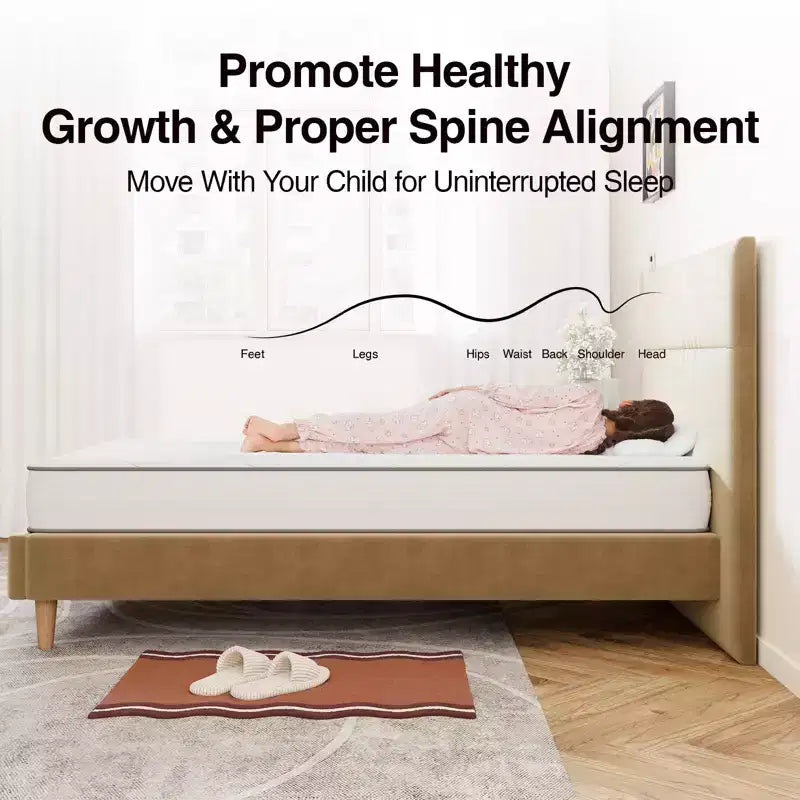 Matelas hybride en mousse à mémoire de forme et gel à 3 zones, livré en boîte