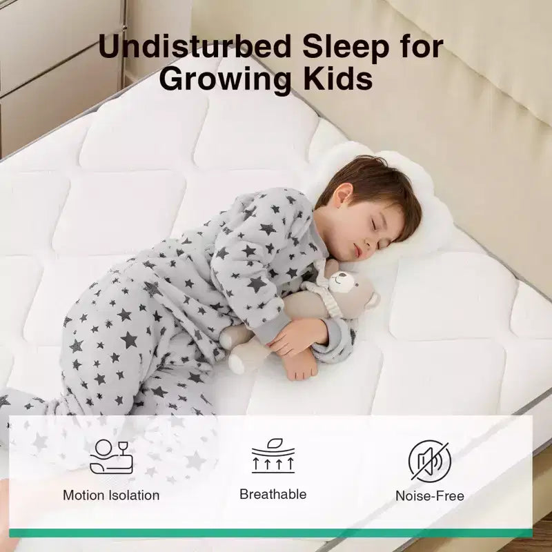 Matelas hybride en mousse à mémoire de forme et gel à 3 zones, livré en boîte