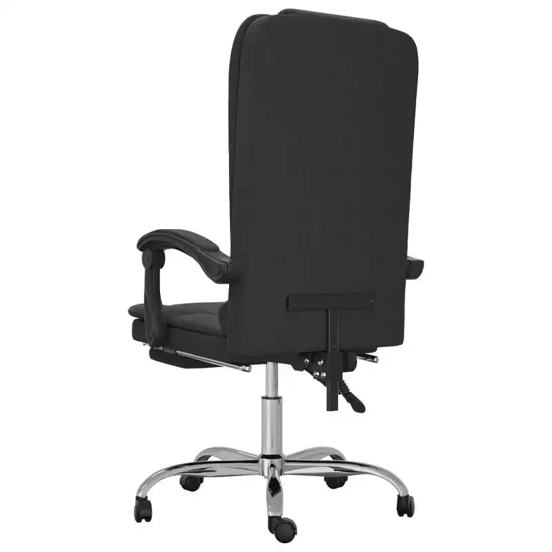 Massage-Bürostuhl, schwarzer Samt, Metall, Sperrholz, mittelgroß