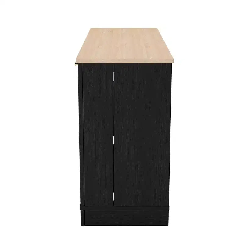 Aparador con estantes ajustables, estante extraíble de 3 niveles y cajón, isla de cocina para la cocina y la sala de estar