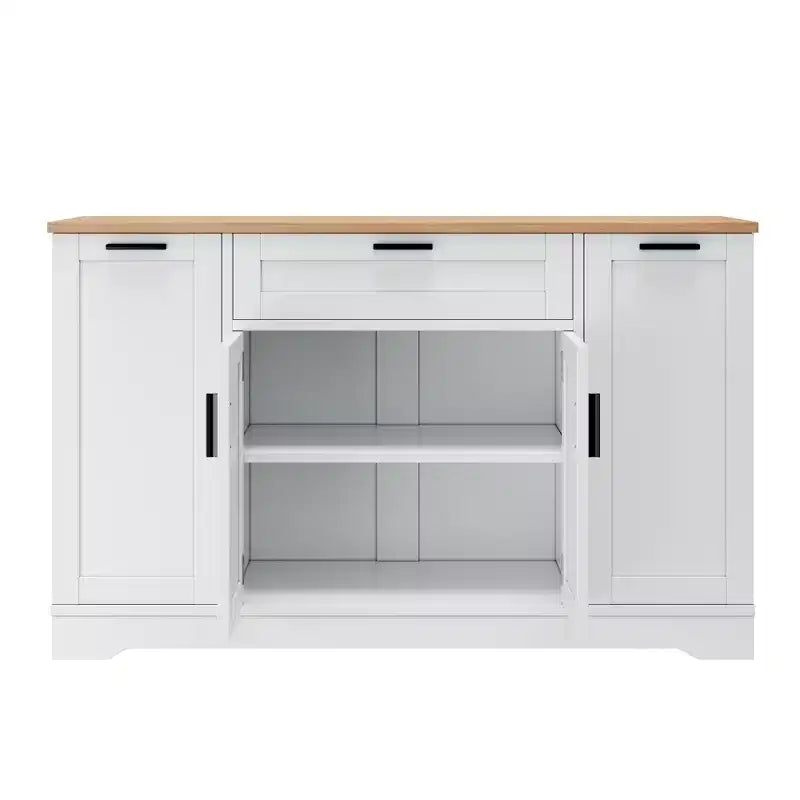 Aparador con estantes ajustables, estante extraíble de 3 niveles y cajón, isla de cocina para la cocina y la sala de estar