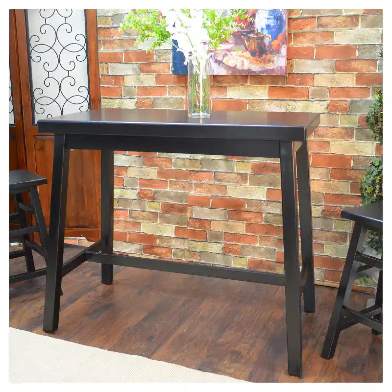 Mesa alta de bar de estilo clásico minimalista - negro envejecido