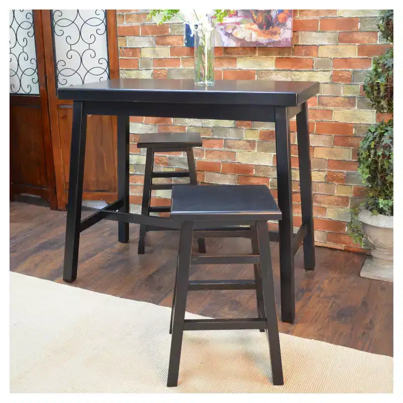Mesa alta de bar de estilo clásico minimalista - negro envejecido