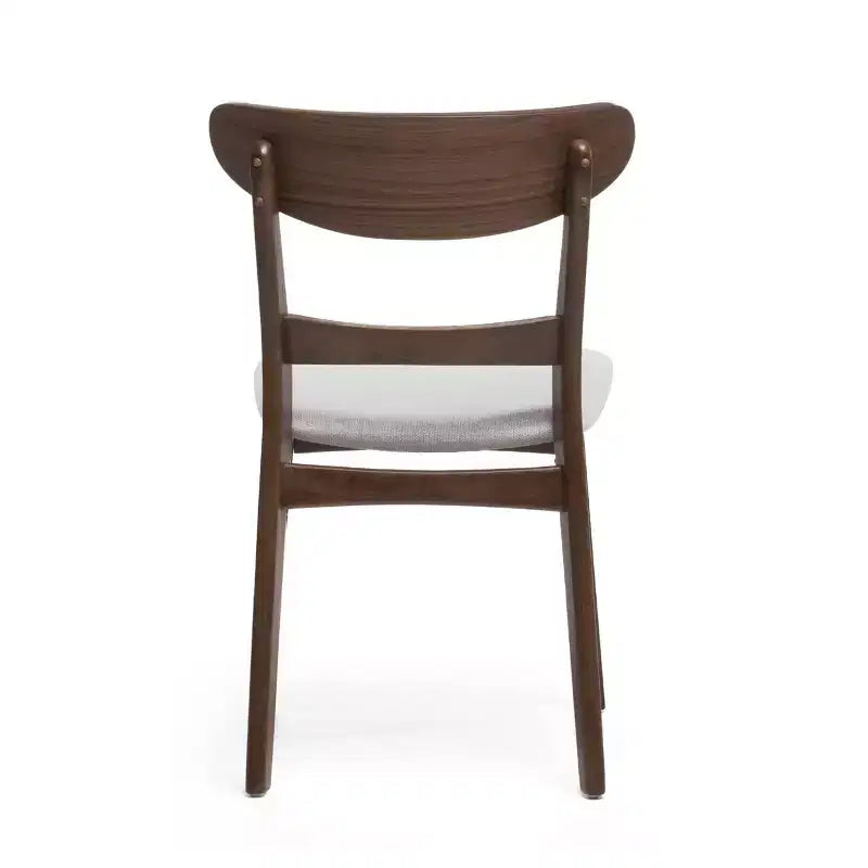Juego de 2 sillas de comedor de estilo clásico de madera natural