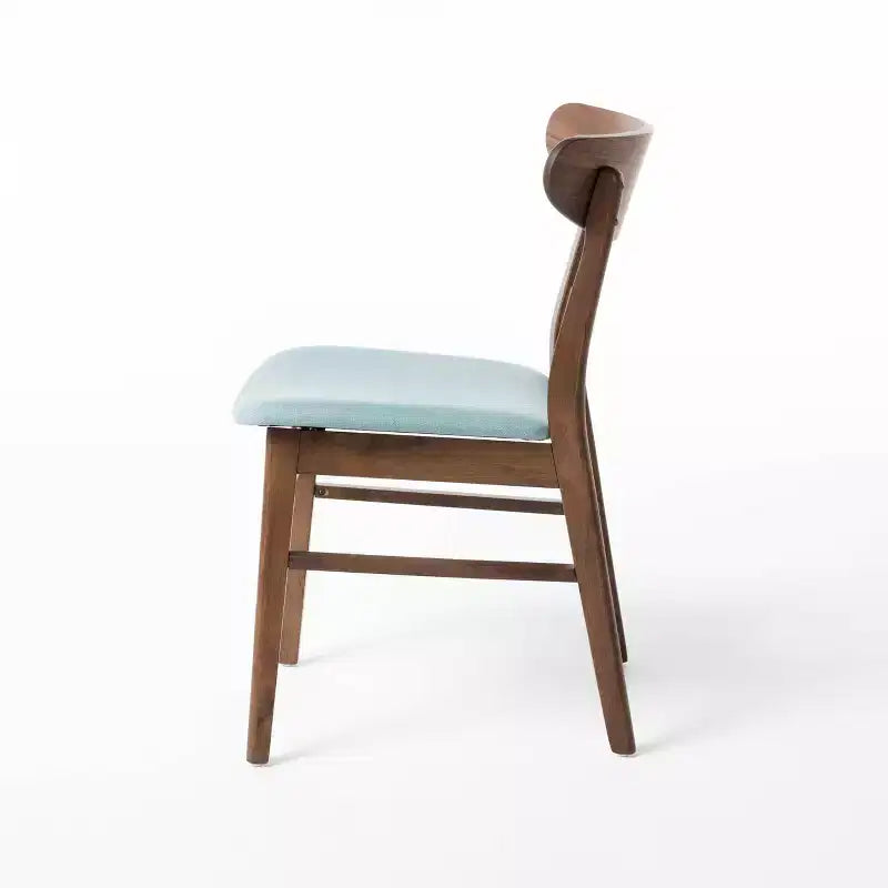 Juego de 2 sillas de comedor de estilo clásico de madera natural