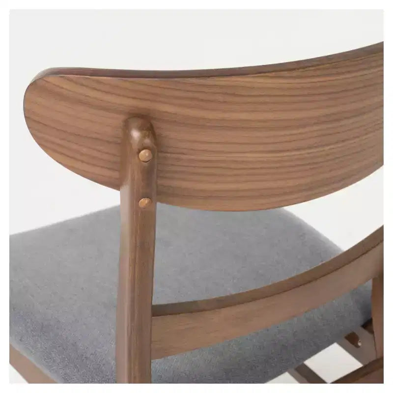 Juego de 2 sillas de comedor de estilo clásico de madera natural