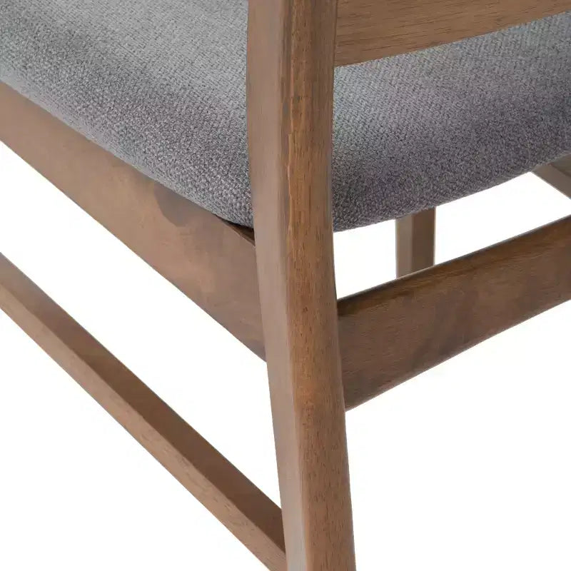 Juego de 2 sillas de comedor de estilo clásico de madera natural