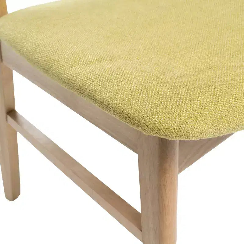 Juego de 2 sillas de comedor de estilo clásico de madera natural