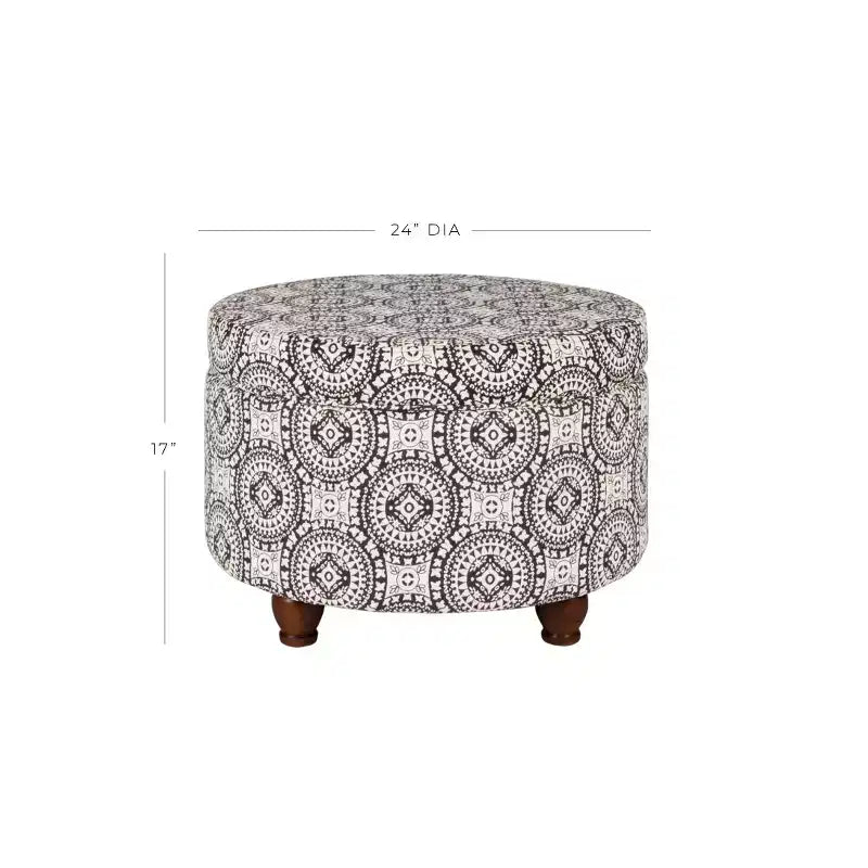 Pouf de rangement de style tribal rétro