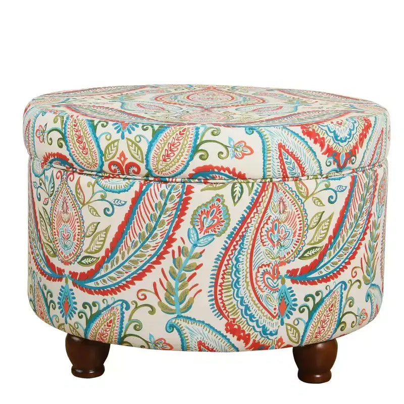 Pouf de rangement de style tribal rétro