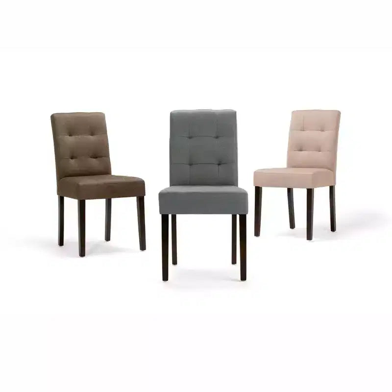 Ensemble de 2 chaises de salle à manger gris denim